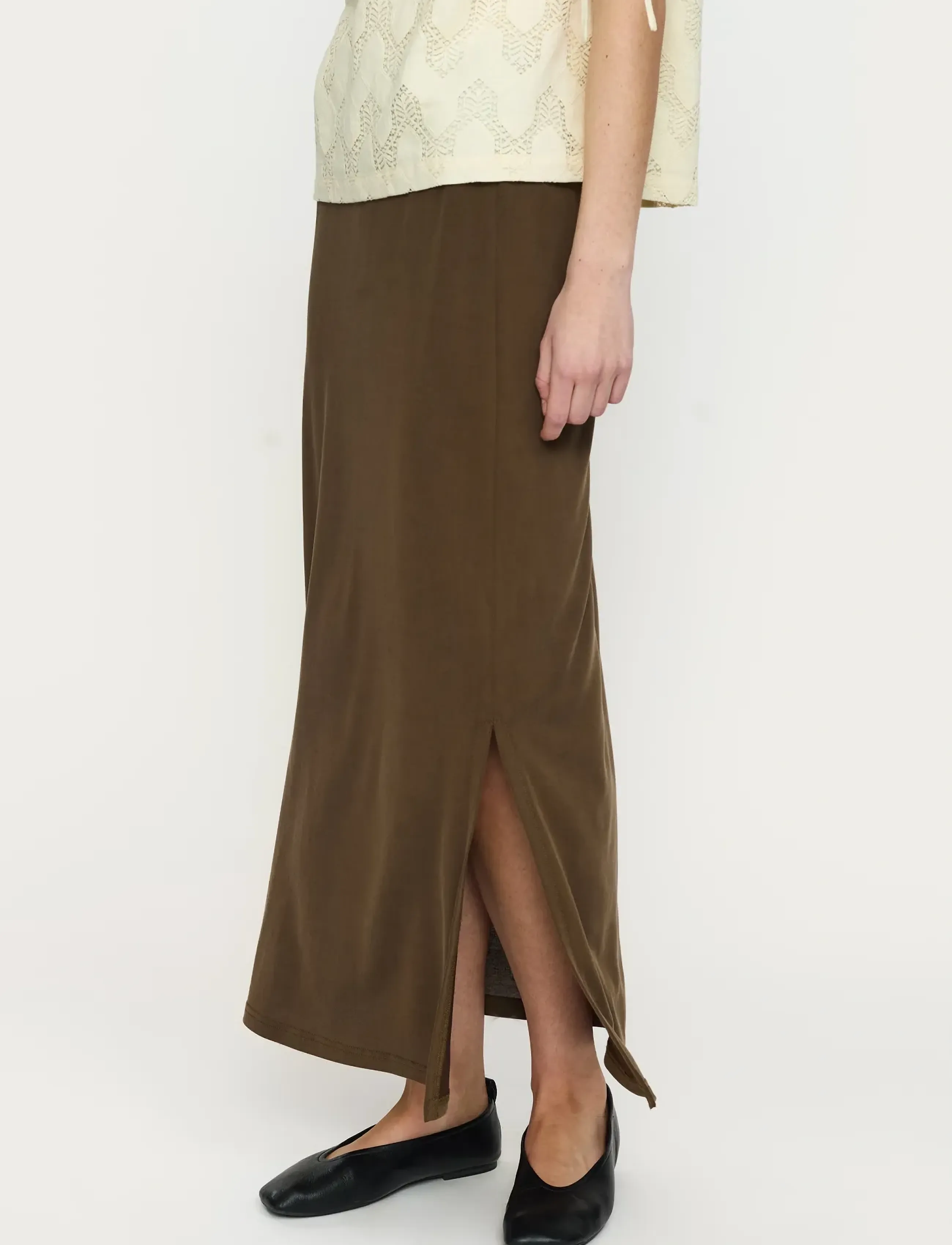 Soft Rebels SRElla Midi Skirt - Midi rokken - SLATE / brown