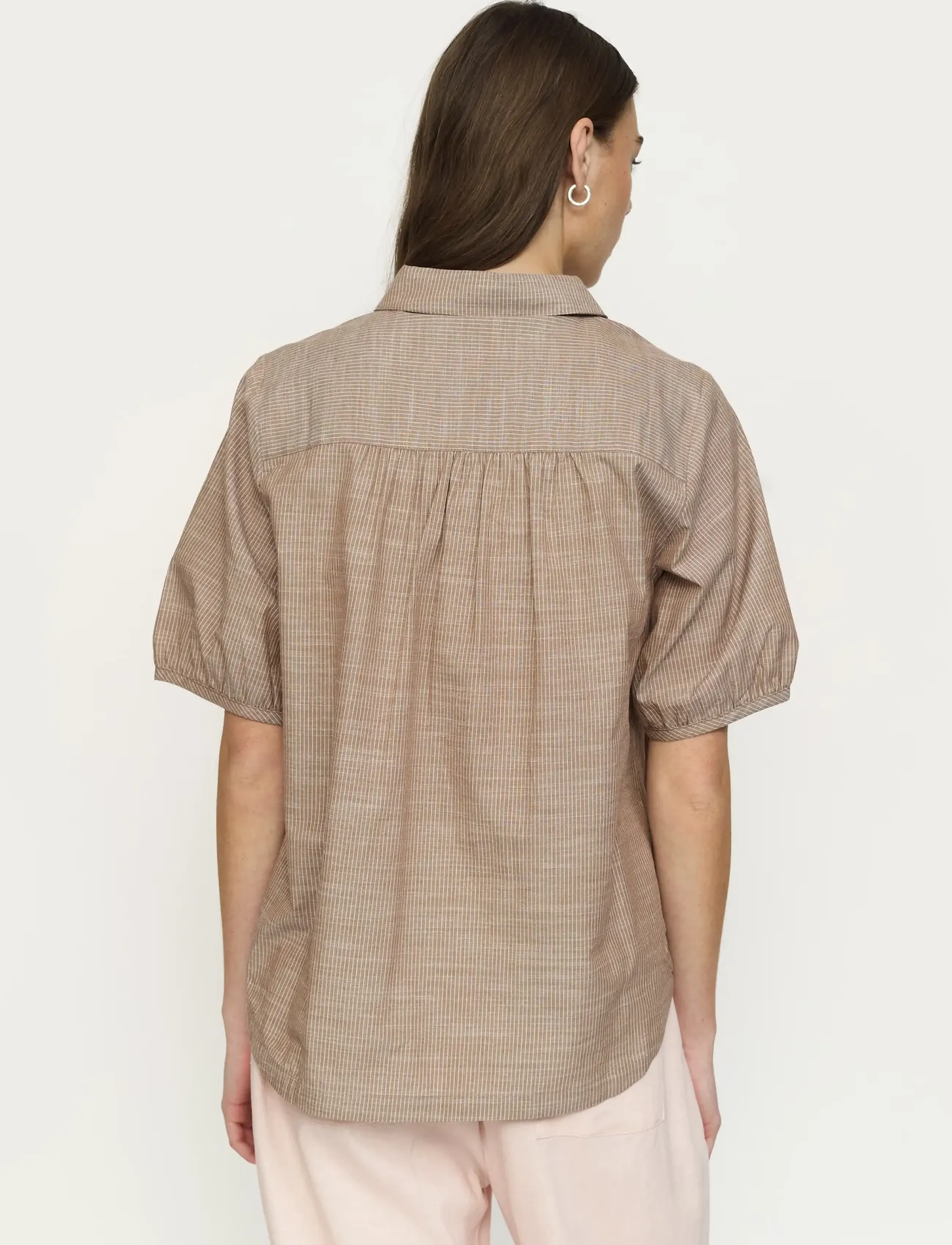 Soft Rebels - SREbbi Blouse - kurzämlige blusen - bison - 3