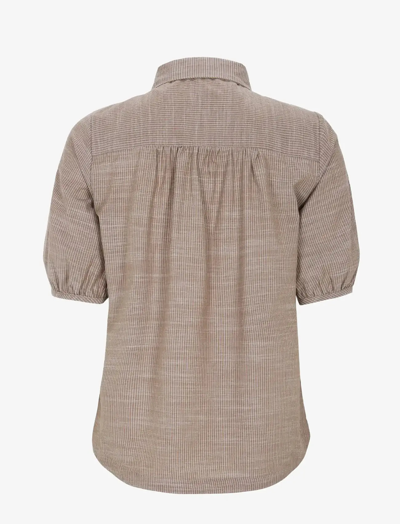 Soft Rebels - SREbbi Blouse - short-sleeved blouses - bison - 2