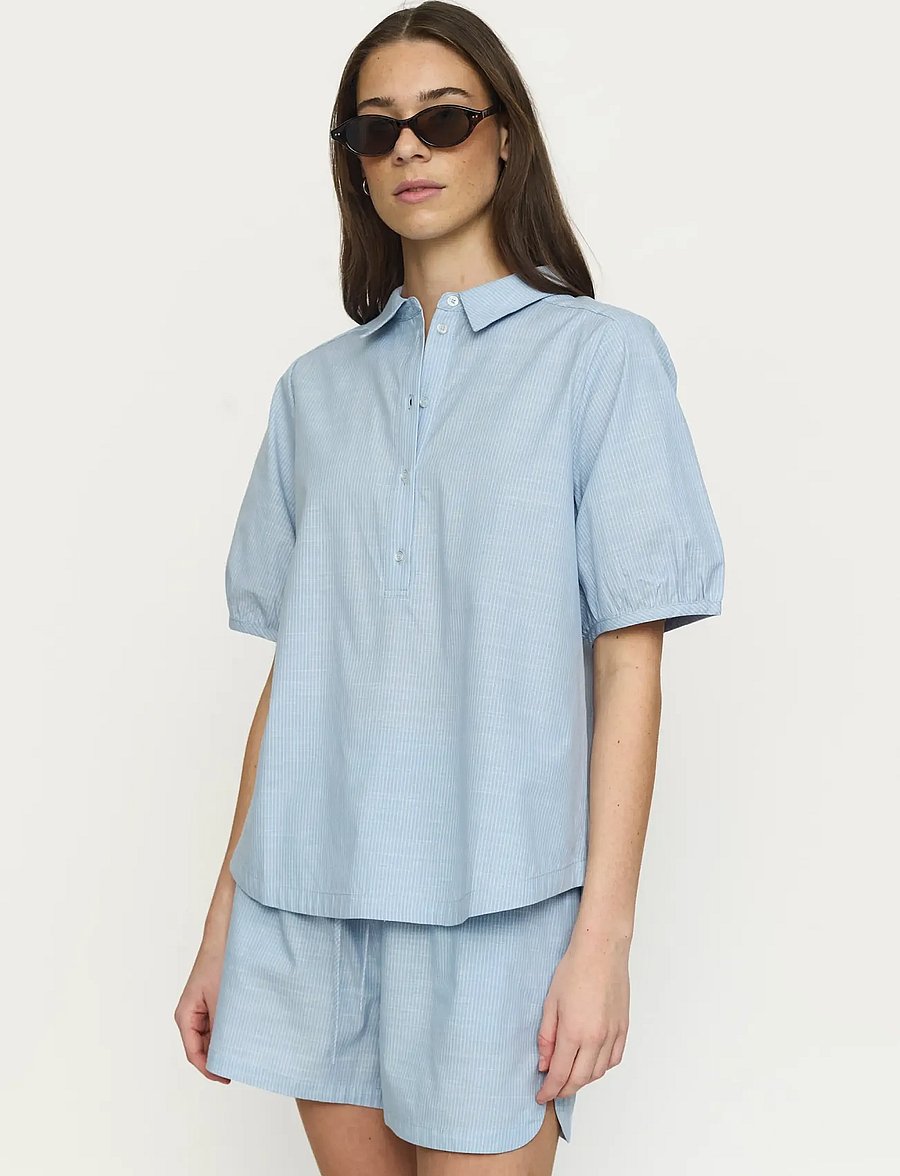 Soft Rebels - SREbbi Blouse - kortærmede bluser - forever blue - 2
