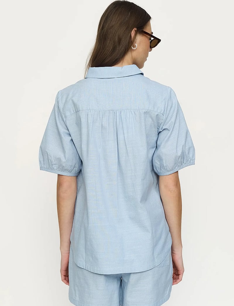 Soft Rebels - SREbbi Blouse - kurzämlige blusen - forever blue - 3