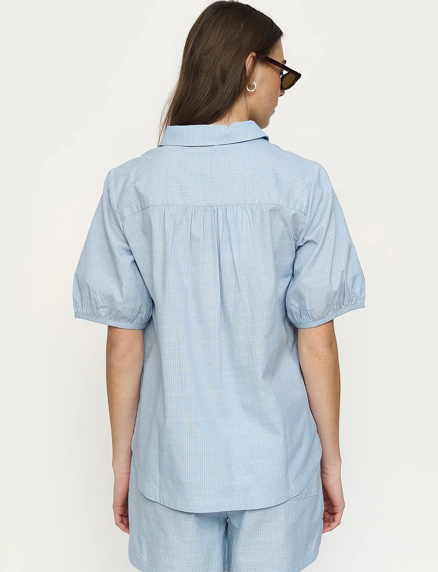 Soft Rebels - SREbbi Blouse - kortærmede bluser - forever blue - 3