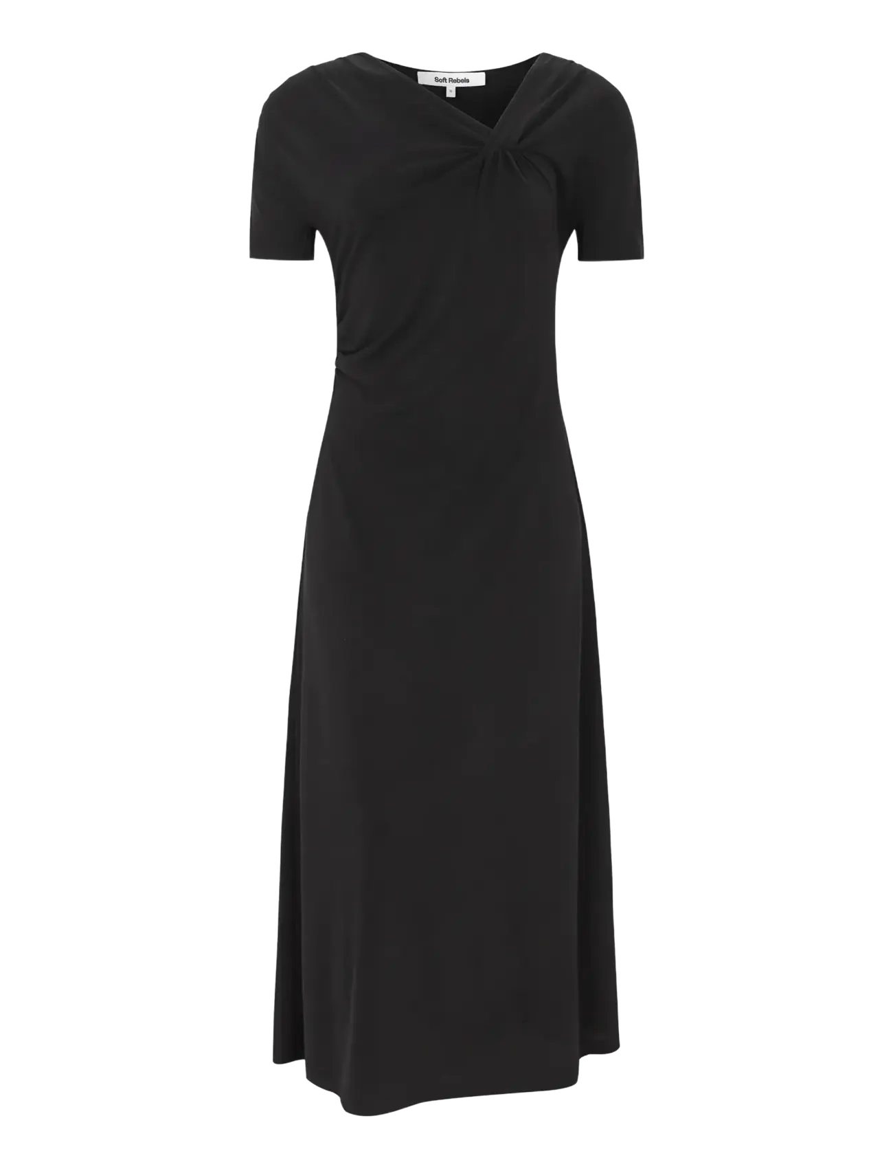 SOFT REBELS Srella Drape Kleid Schwarz - L - Damen