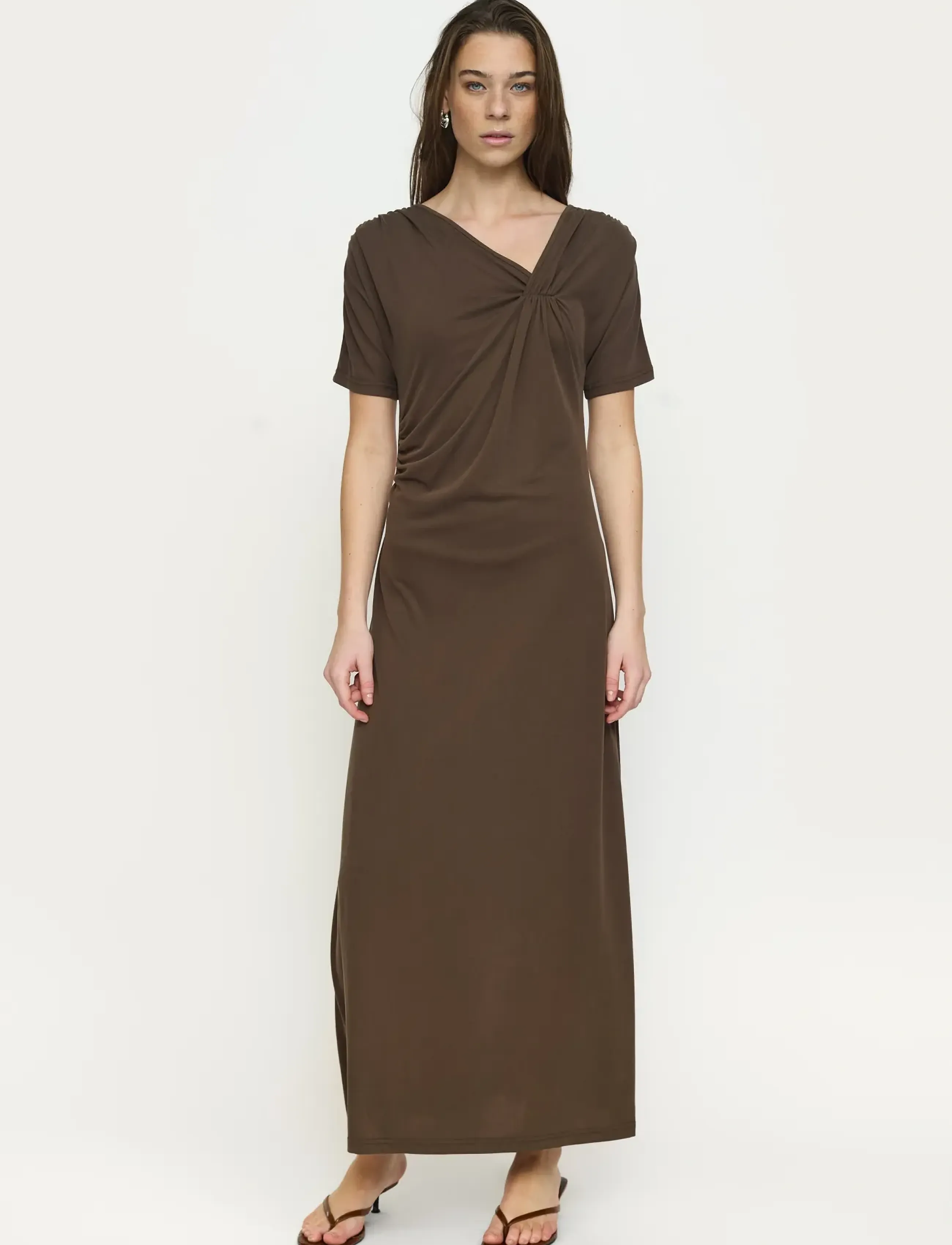 Soft Rebels SRElla Drape Dress - Kjoler - SLATE / brown
