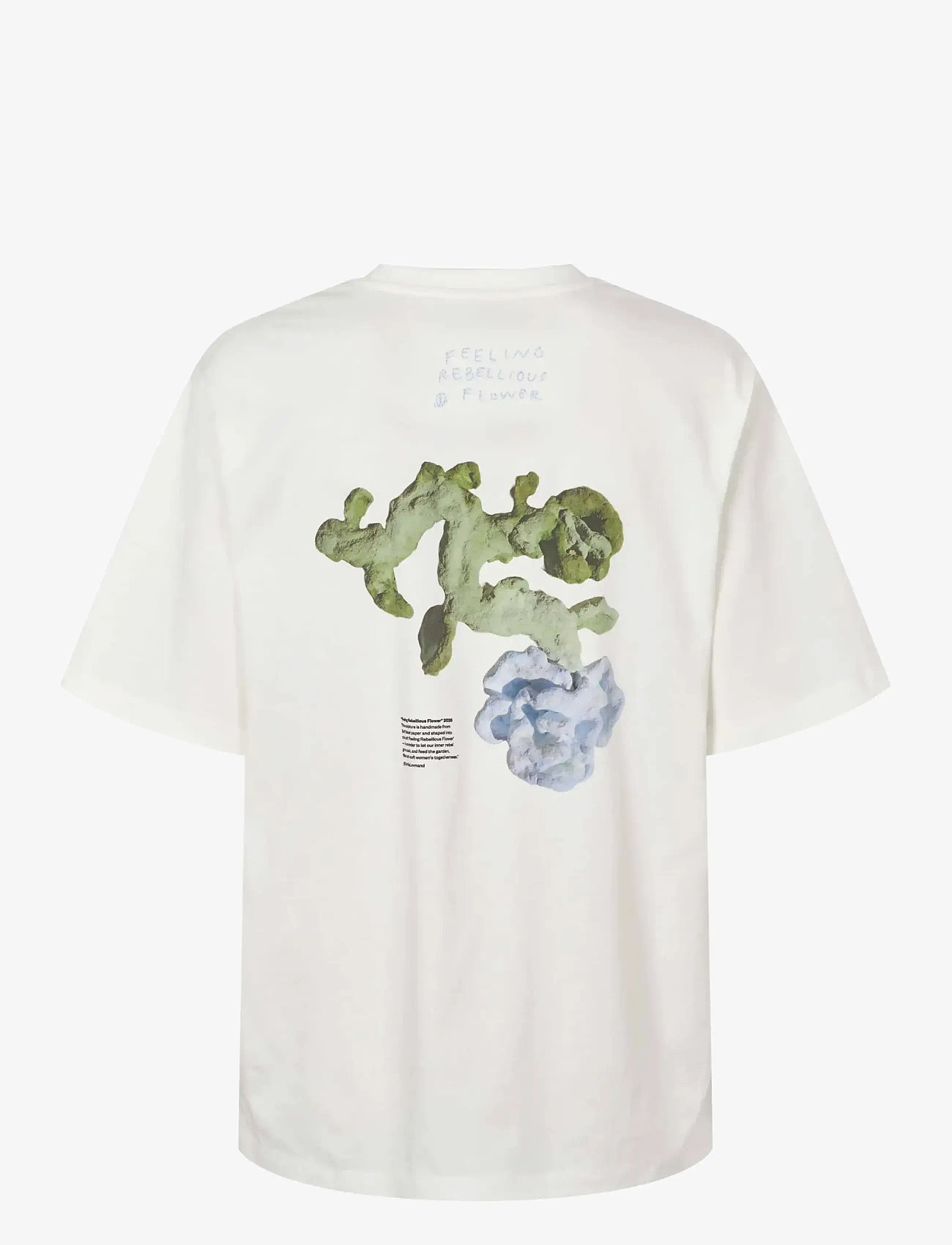 Soft Rebels - SREdana Print T-shirt - t-shirts - snow white - 2