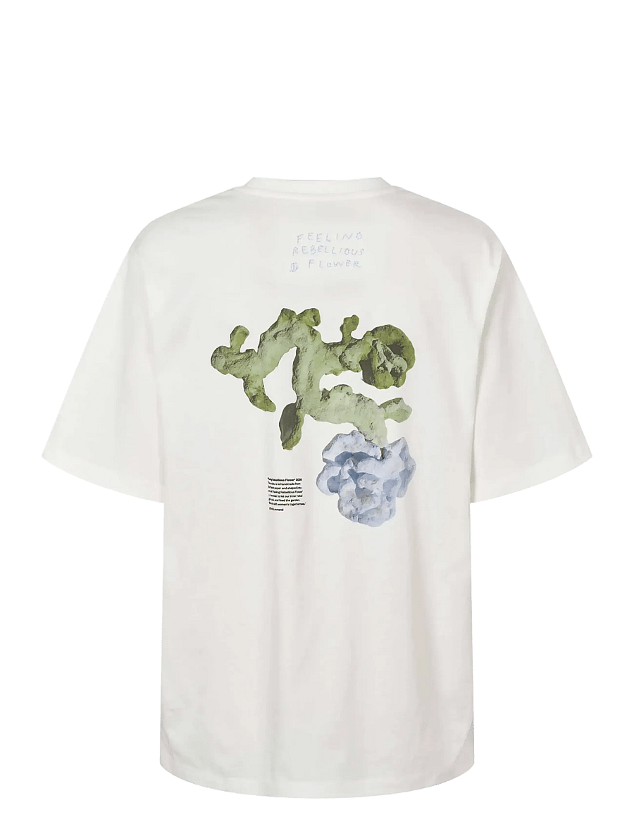 Soft Rebels - SREdana Print T-shirt - t-shirts - snow white - 2