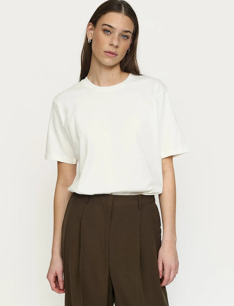 Soft Rebels - SREdana Print T-shirt - t-shirts - snow white - 0