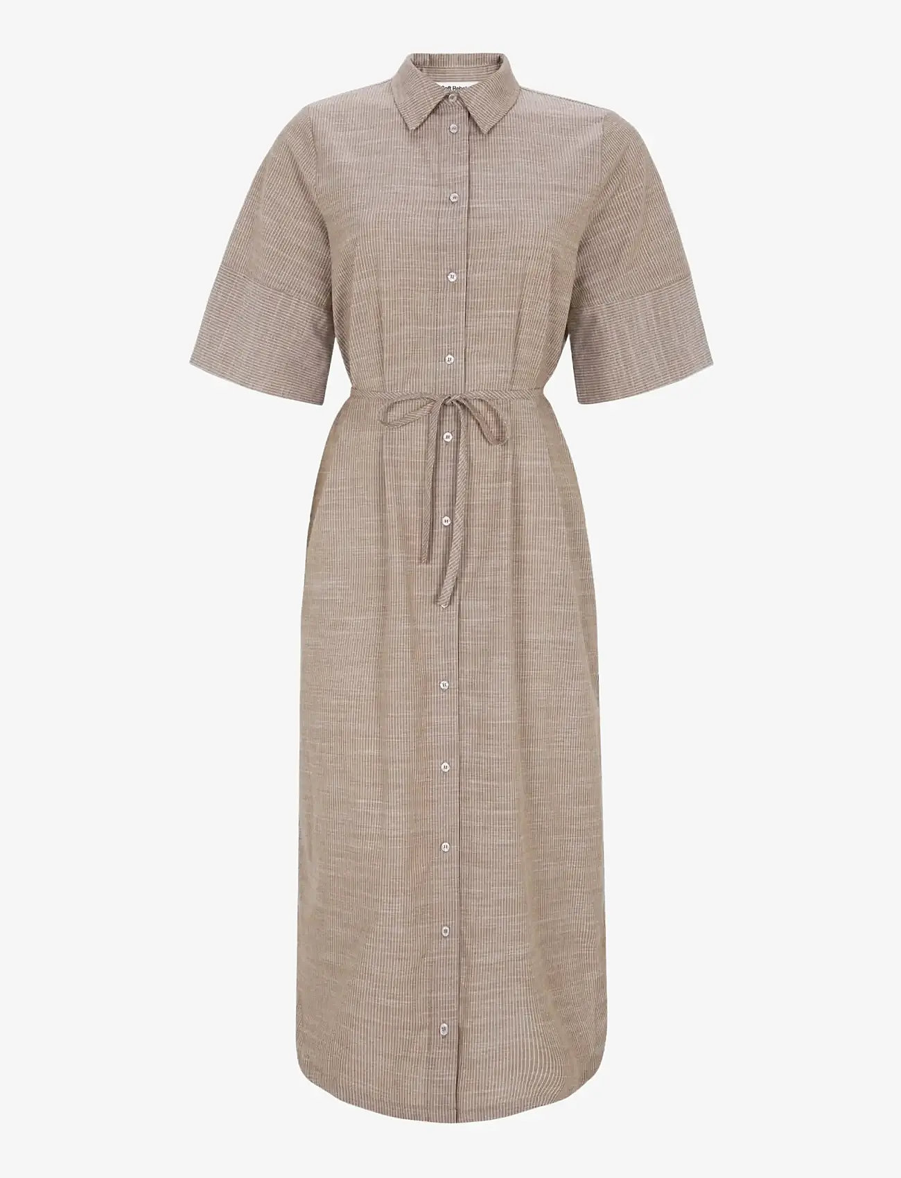 Soft Rebels - SREbbi Shirt Dress - särkkleidid - bison - 1