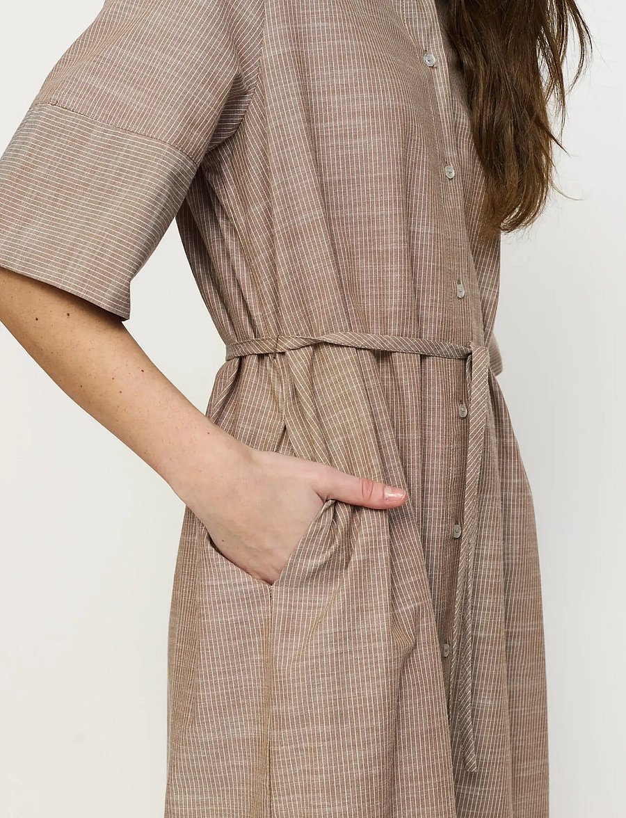 Soft Rebels - SREbbi Shirt Dress - hemdkleider - bison - 4