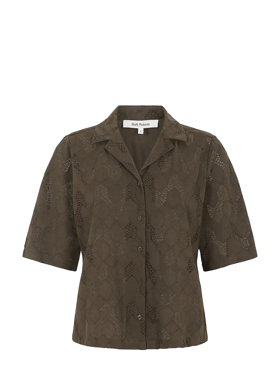Soft Rebels - SRAdalia Shirt - kortärmade skjortor - slate - 1