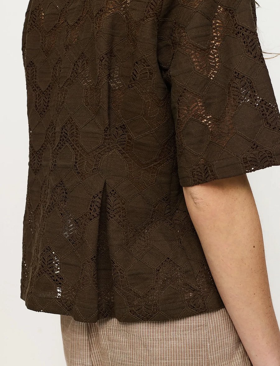 Soft Rebels - SRAdalia Shirt - kortärmade skjortor - slate - 4