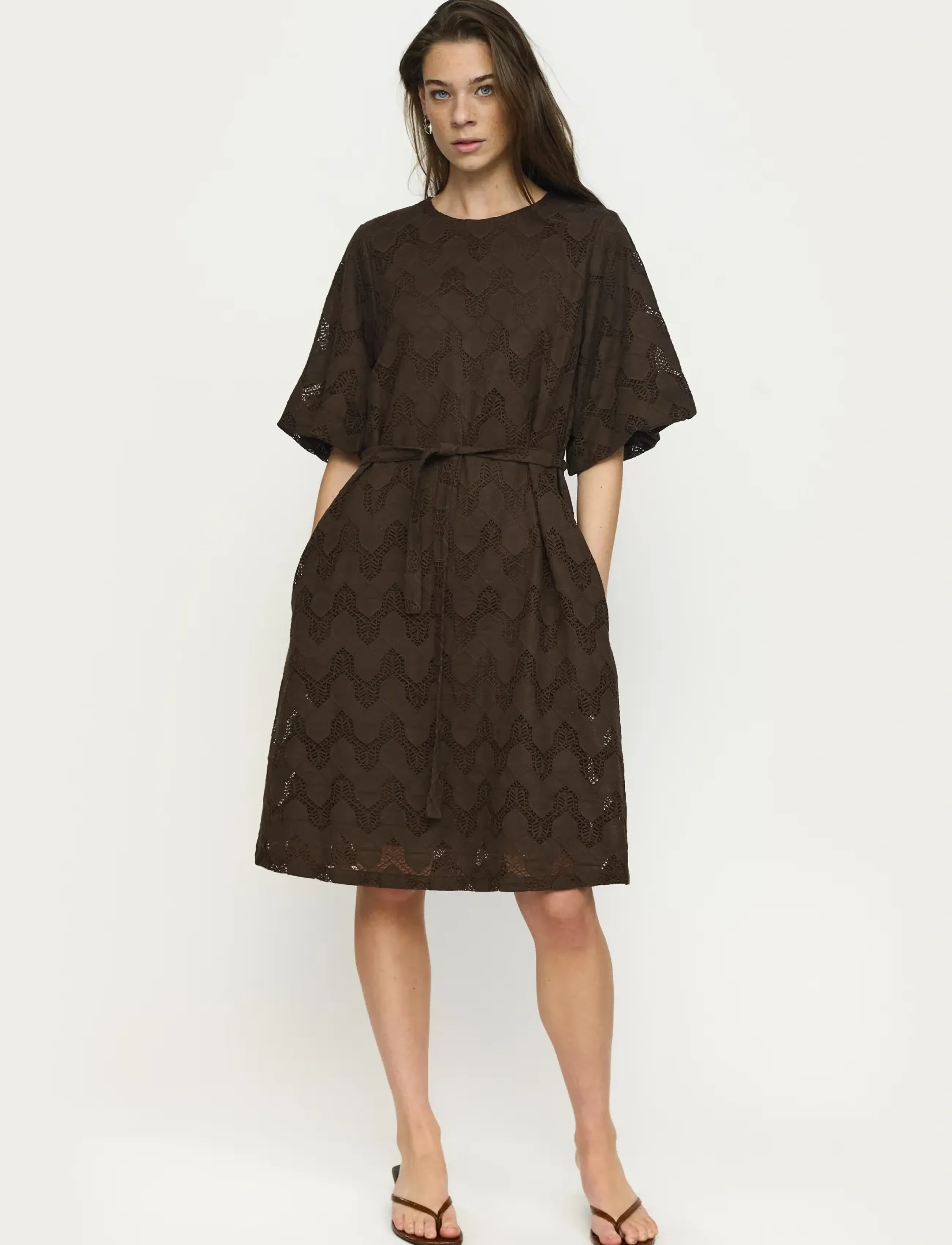 Soft Rebels Sradalia Dress, S, Brown, Kjoler > Kort Kjole, Dame