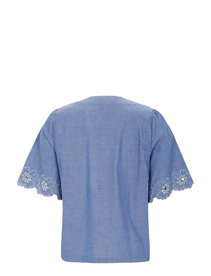 Soft Rebels - SRGada Shirt - short-sleeved blouses - indigo blue - 2