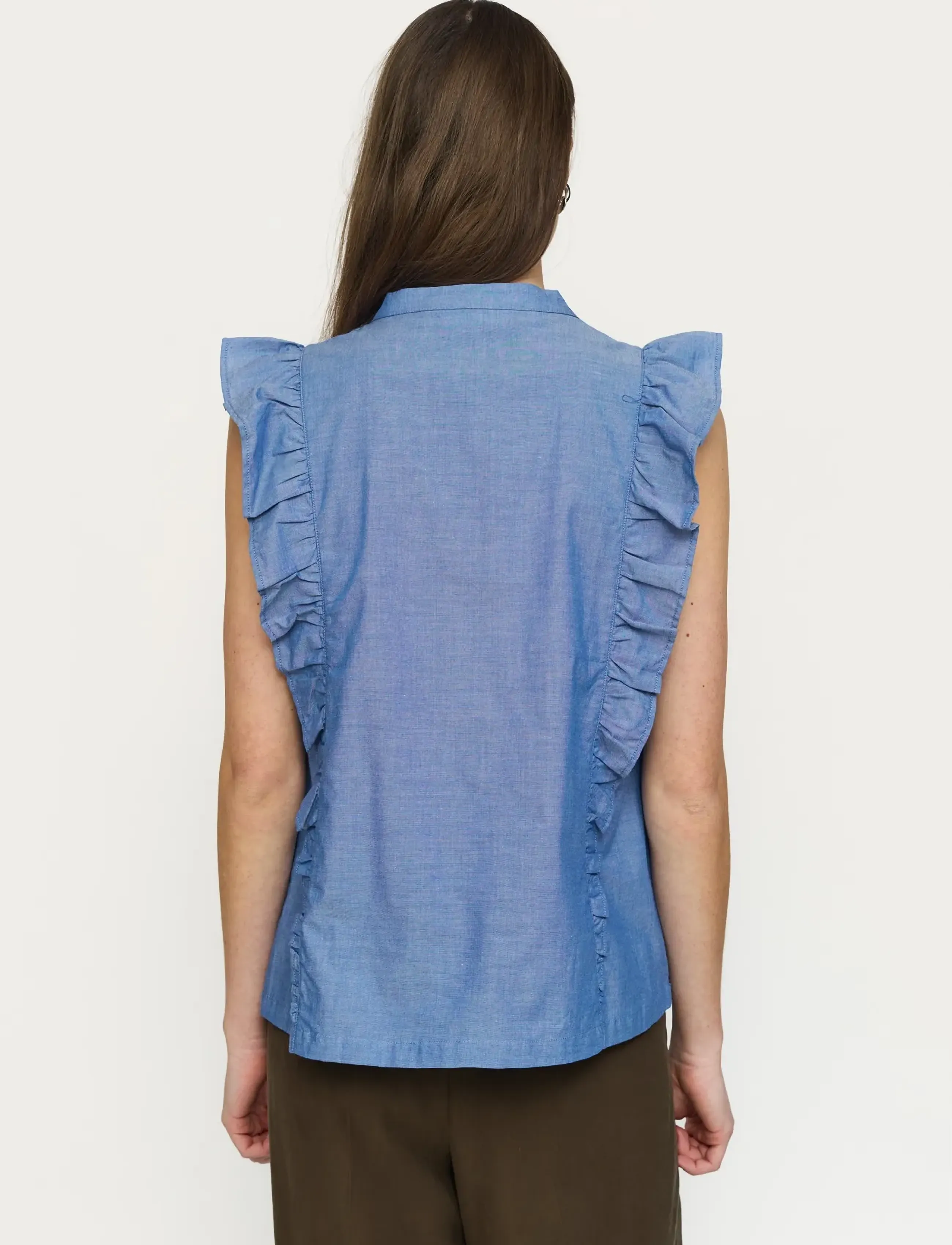 Soft Rebels - SRGada Blouse - varrukateta pluusid - indigo blue - 3