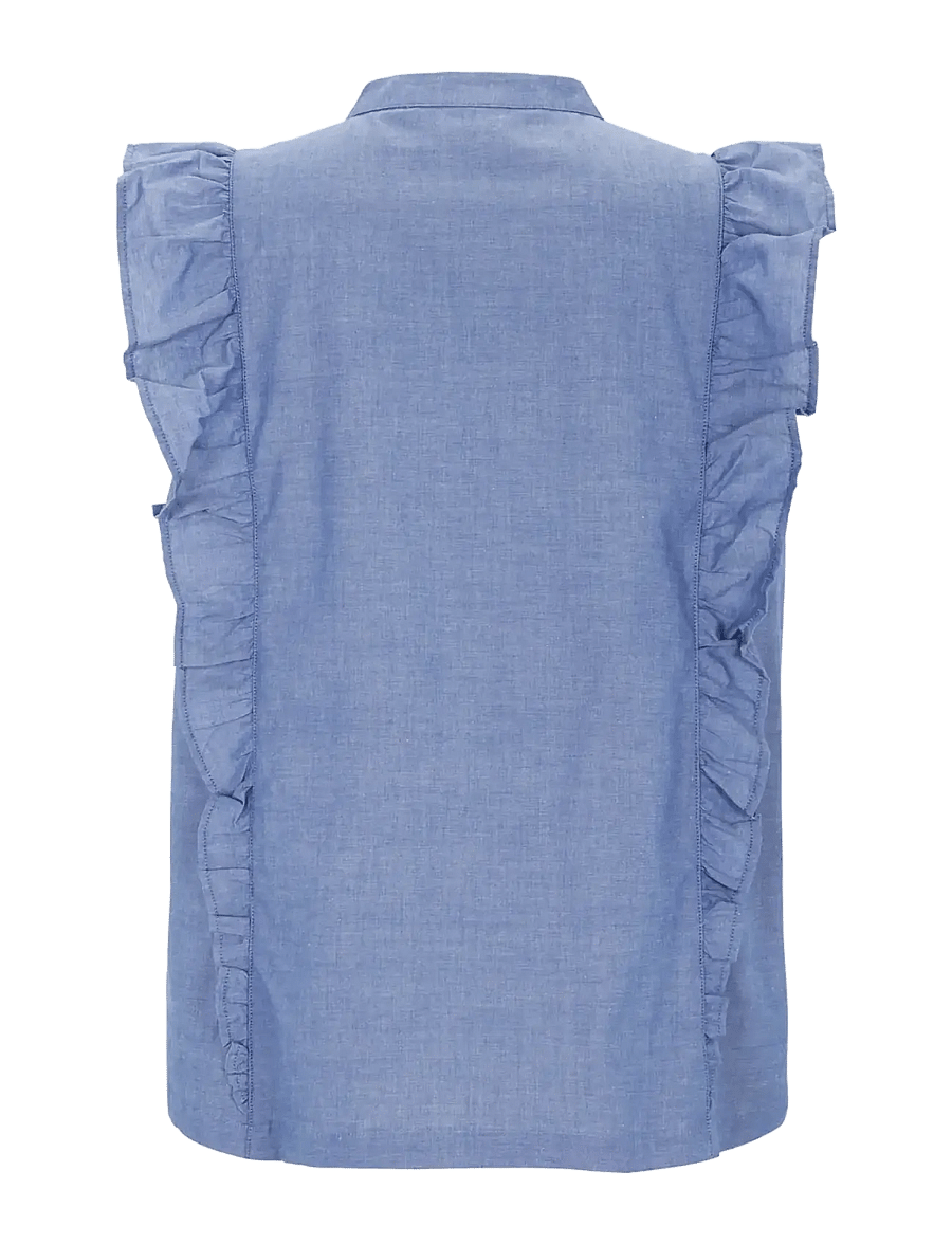 Soft Rebels - SRGada Blouse - varrukateta pluusid - indigo blue - 2