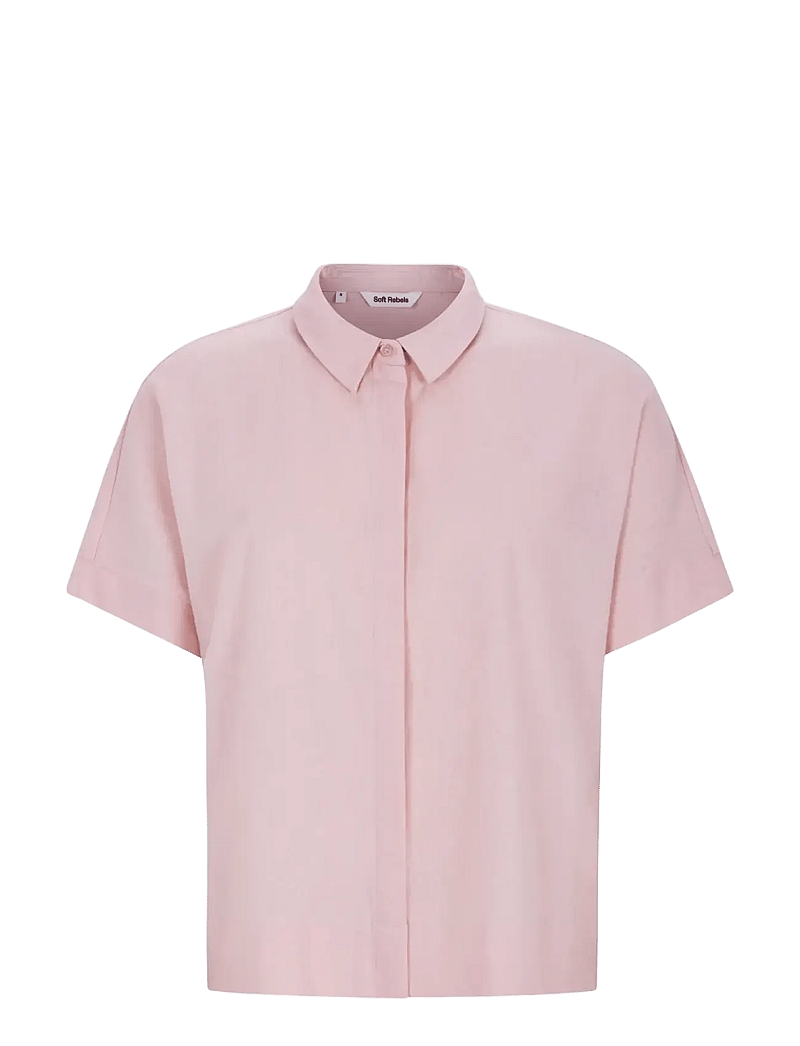 Soft Rebels - SRYindi Freedom SS Shirt - kortärmade skjortor - lotus - 1