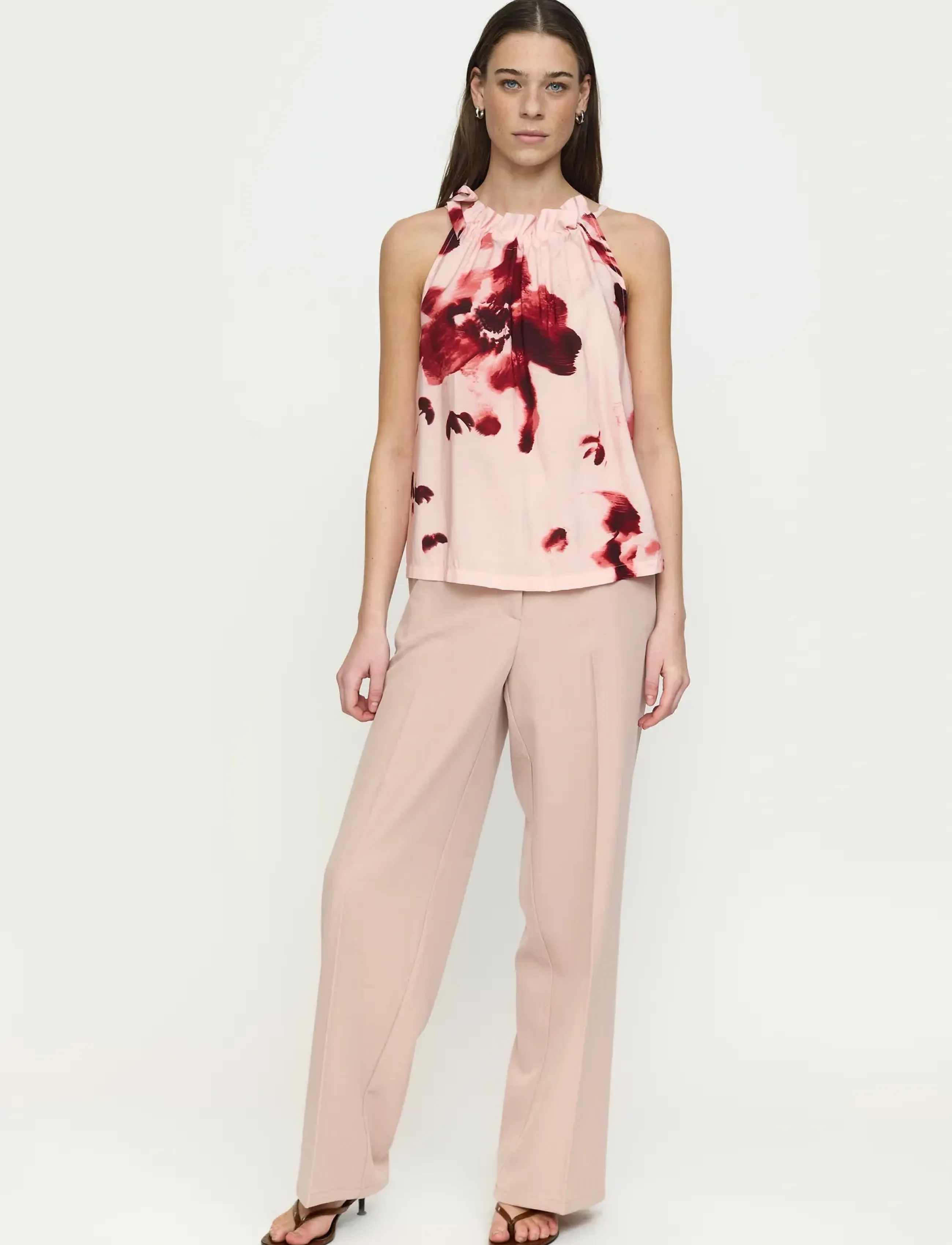 Soft Rebels SRBelinda Vilja Pant - Bukser med lige ben - LOTUS / pink/rose