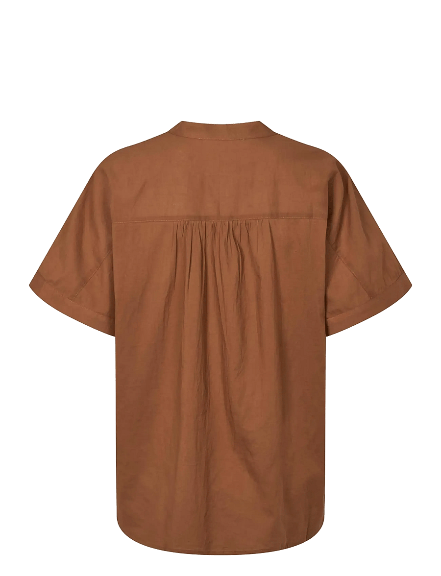 Soft Rebels - SRGallia Blouse - kurzärmelige blusen - bison - 2