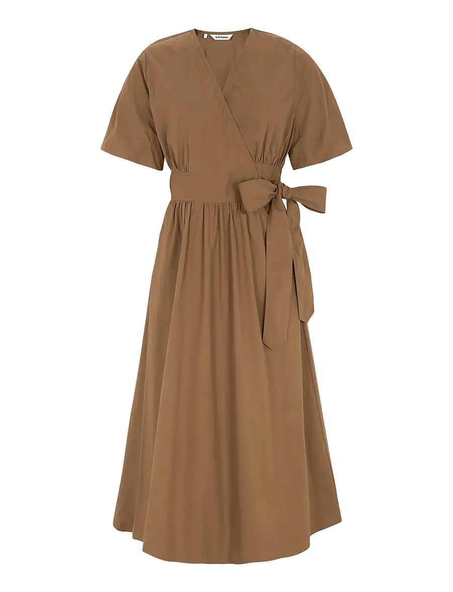 Soft Rebels - SRHalen Midi Dress - wickelkleider - bison - 1