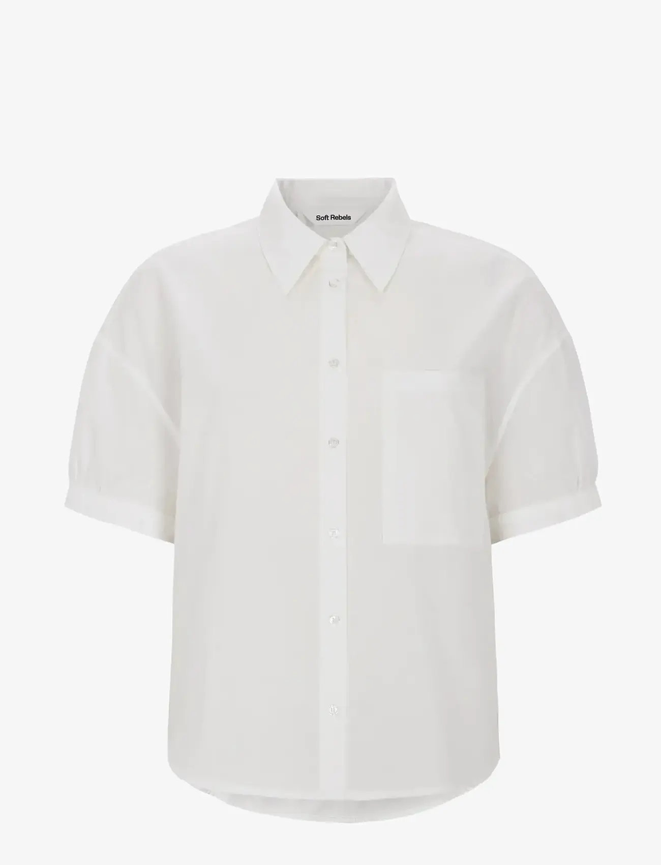 Soft Rebels - SRVeronica SS Shirt - koszule z krótkim rękawem - snow white - 1