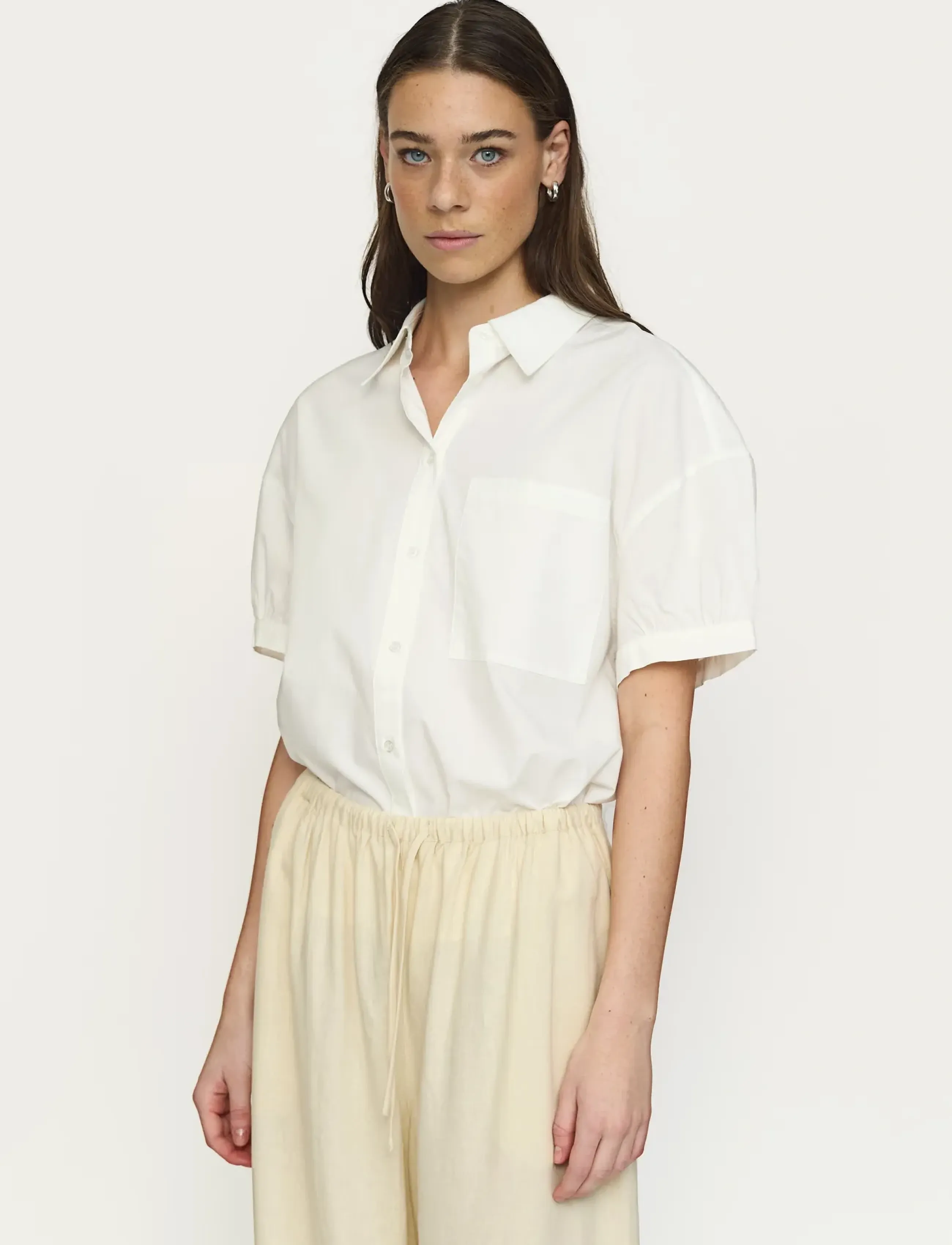 Soft Rebels Srveronica Ss Shirt, L, Shirts, Weiß - Short-sleeved, Frauen