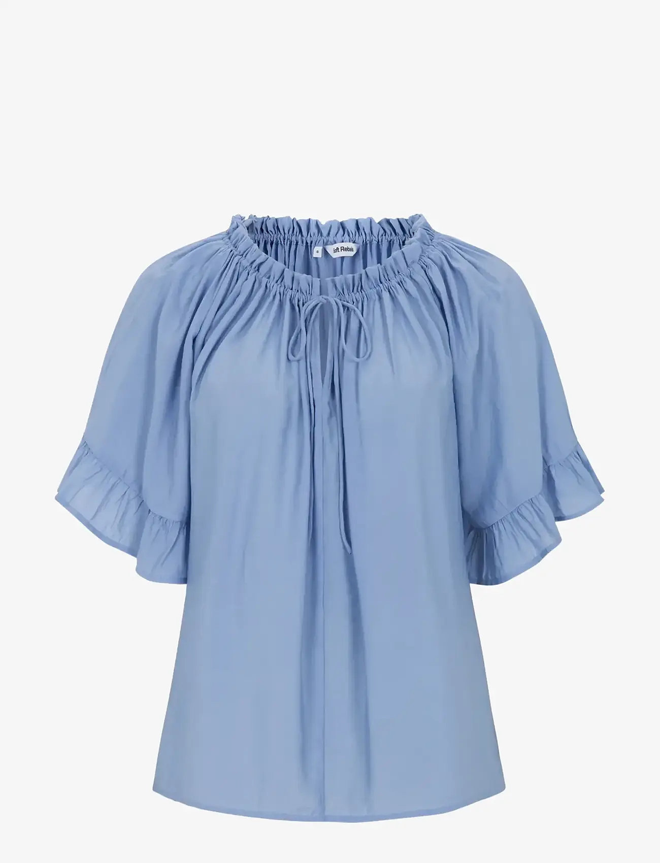 Soft Rebels - SRHaina Blouse - kurzämlige blusen - forever blue - 1