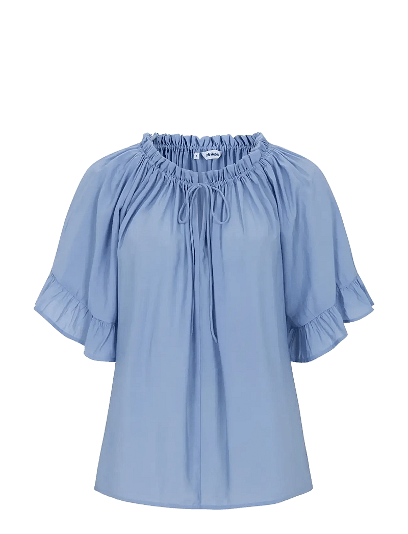 Soft Rebels - SRHaina Blouse - kurzämlige blusen - forever blue - 1
