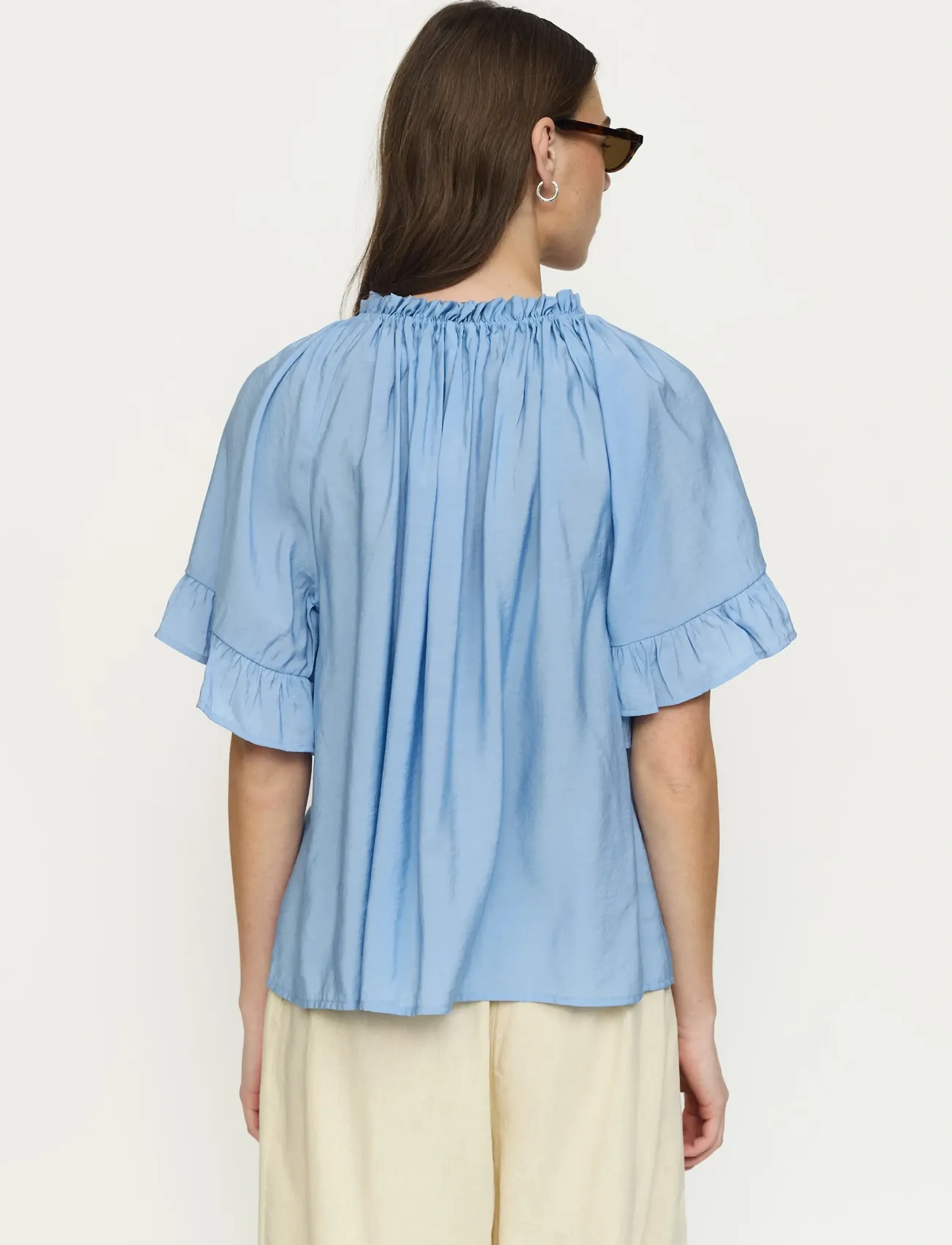 Soft Rebels - SRHaina Blouse - short-sleeved blouses - forever blue - 3