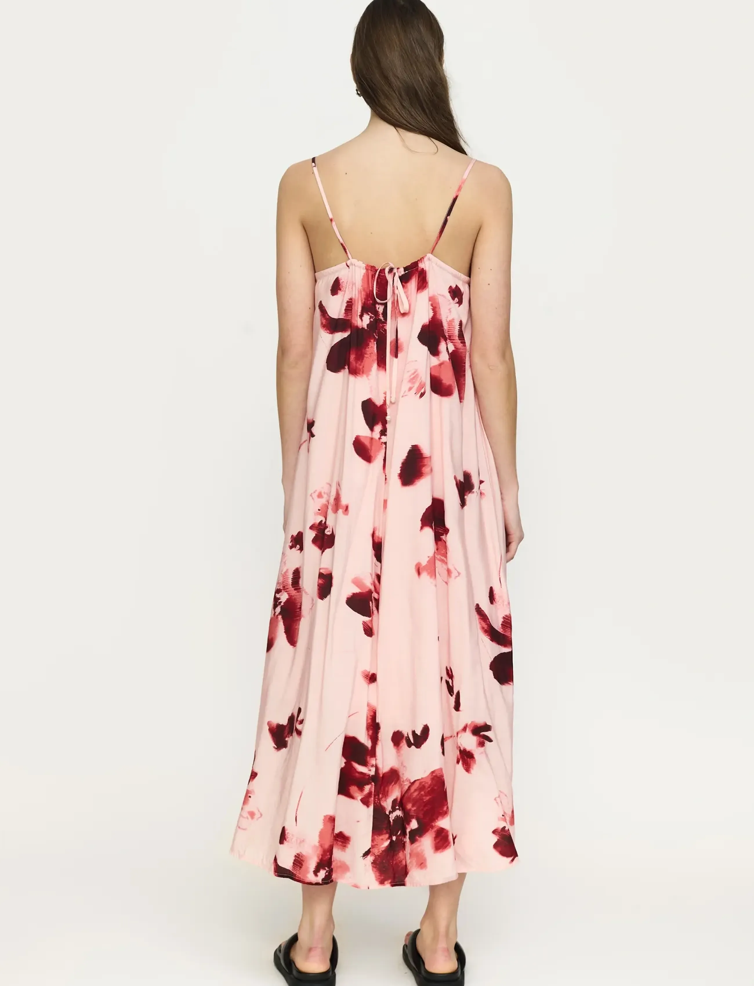 Soft Rebels - SRHaina Print Midi Dress - sommarklänningar - blurred flower lotus - 3