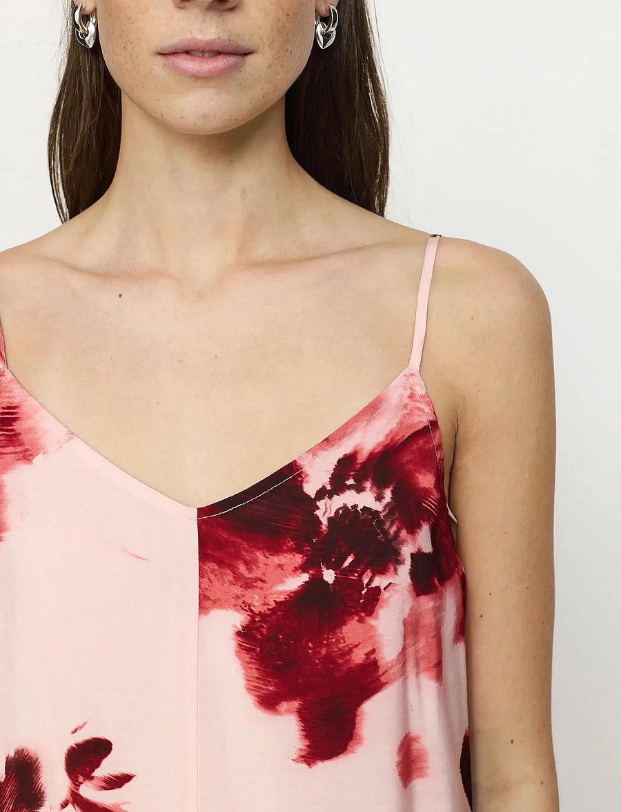Soft Rebels - SRHaina Print Midi Dress - sommarklänningar - blurred flower lotus - 4
