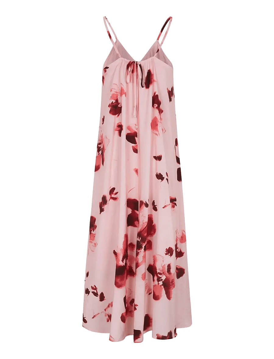 Soft Rebels - SRHaina Print Midi Dress - sommarklänningar - blurred flower lotus - 2