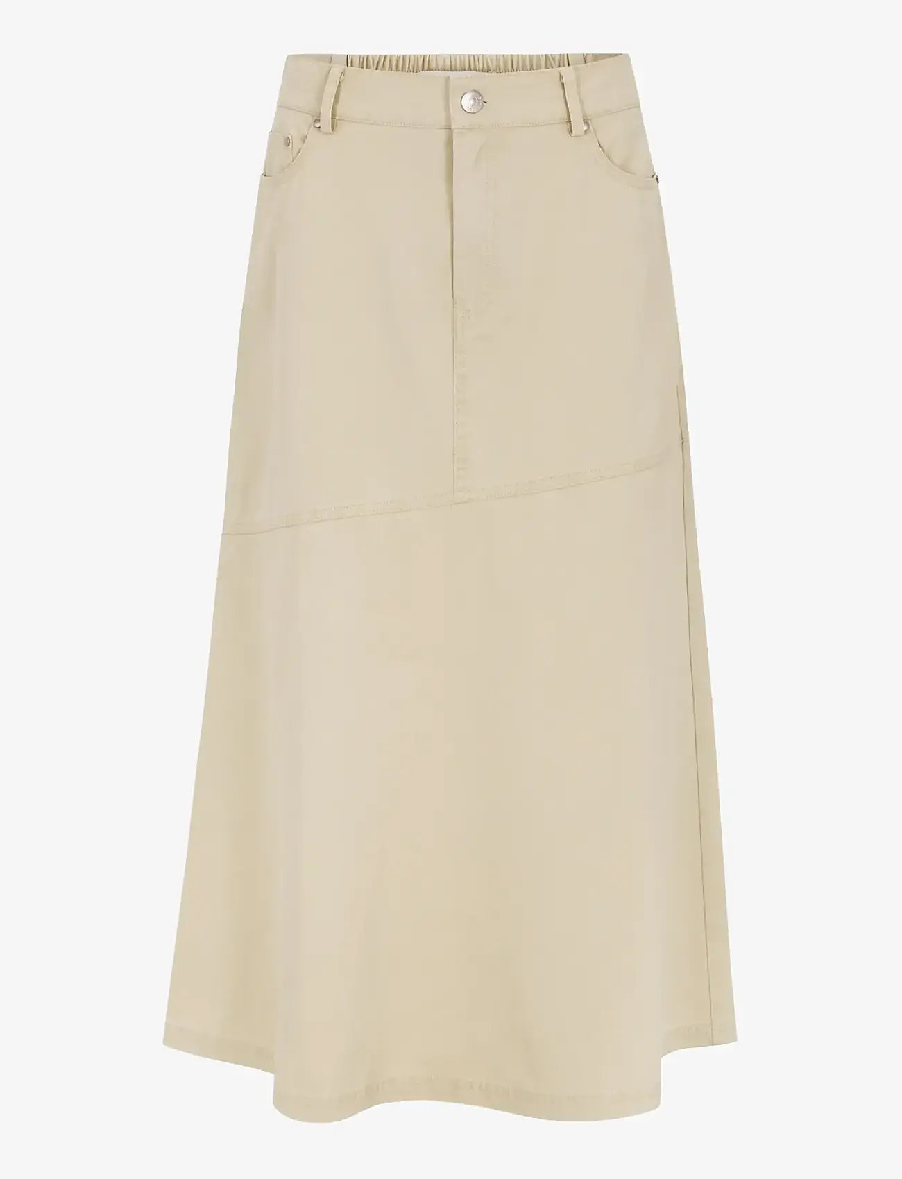 Soft Rebels - SRAnselma Skirt - midiseelikud - fog - 1