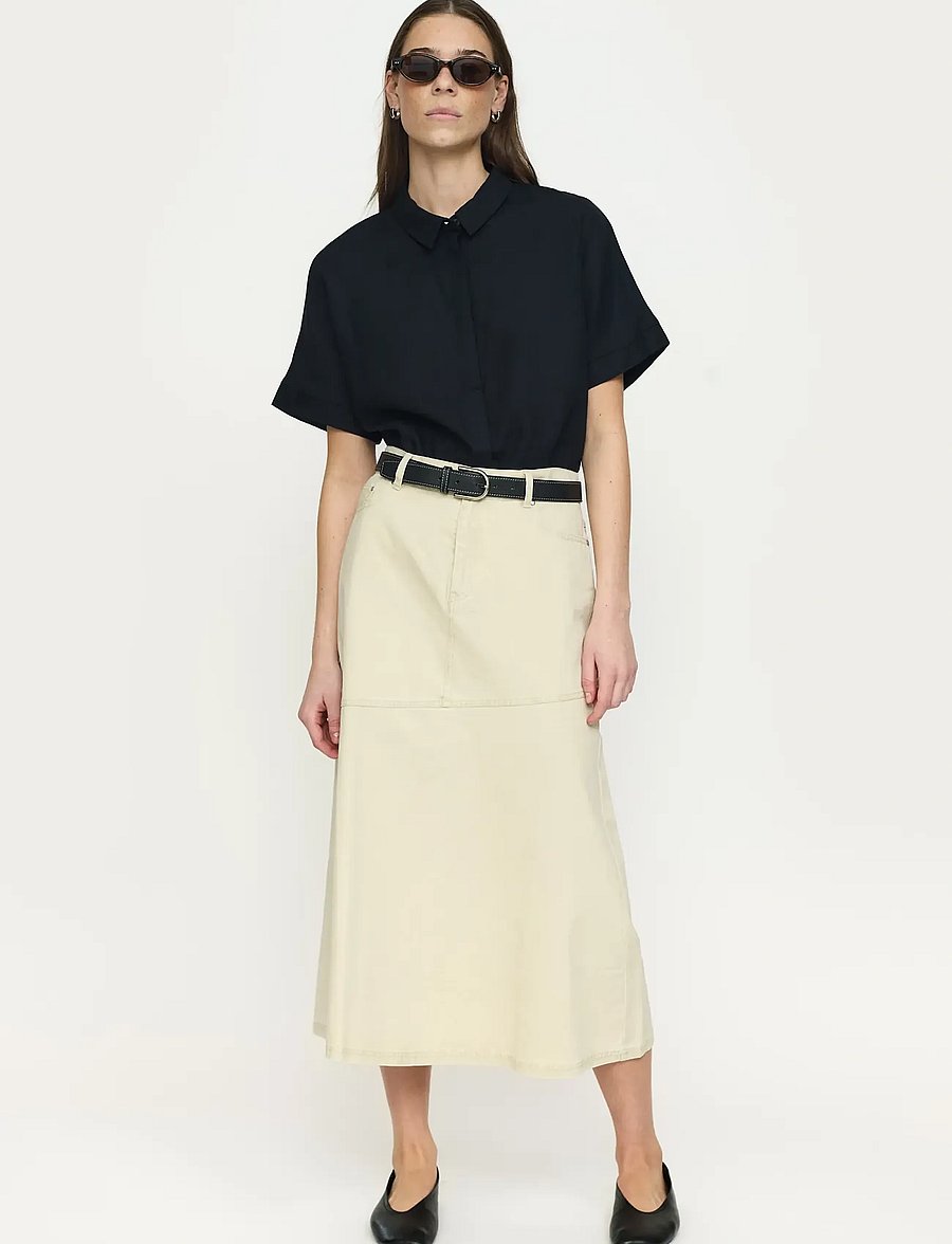 Soft Rebels - SRAnselma Skirt - midi skirts - fog - 0