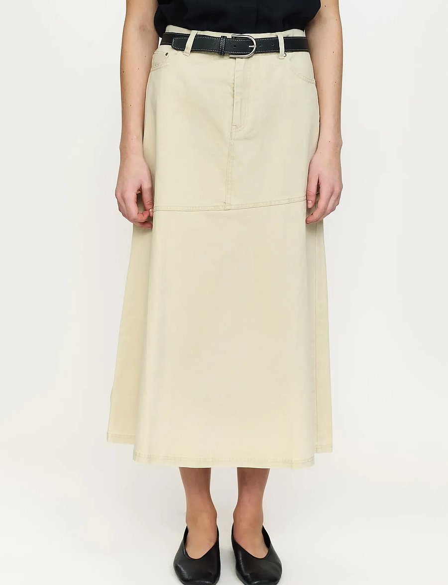 Soft Rebels - SRAnselma Skirt - midi skirts - fog - 3
