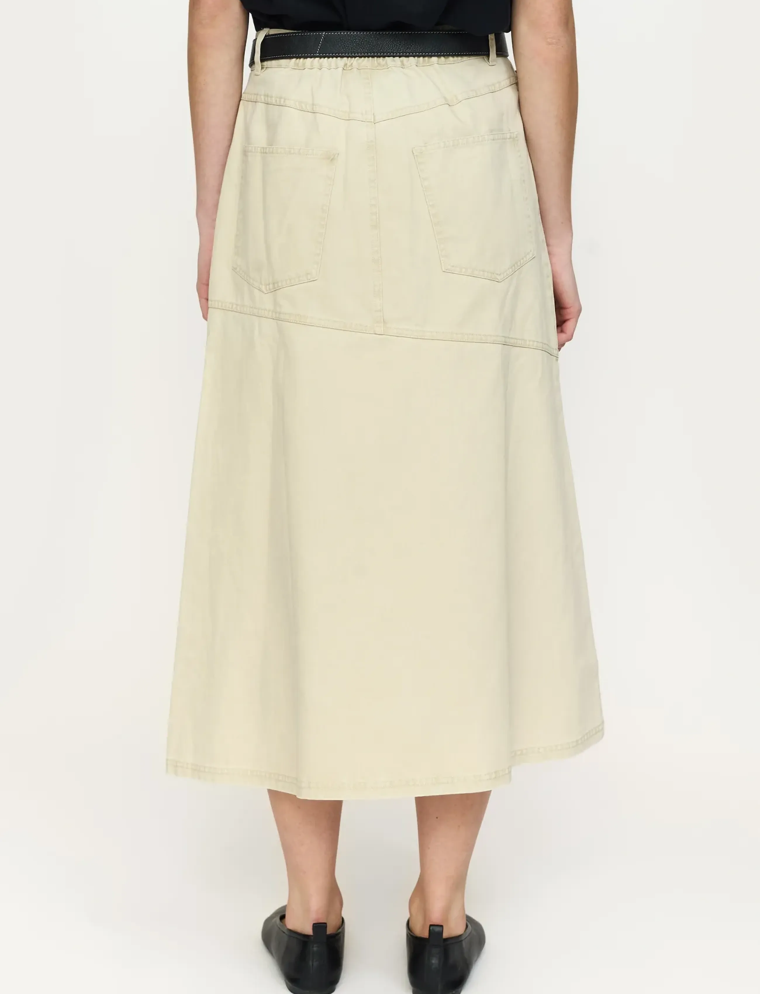Soft Rebels - SRAnselma Skirt - midi svārki - fog - 4