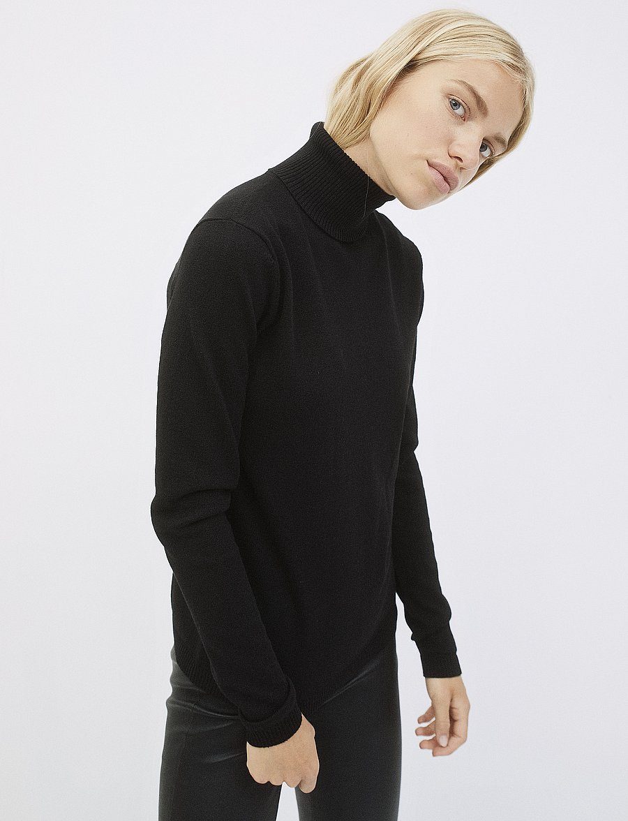 Soft Rebels - SRMarla Rollneck Knit - polotröjor - 001 black - 0