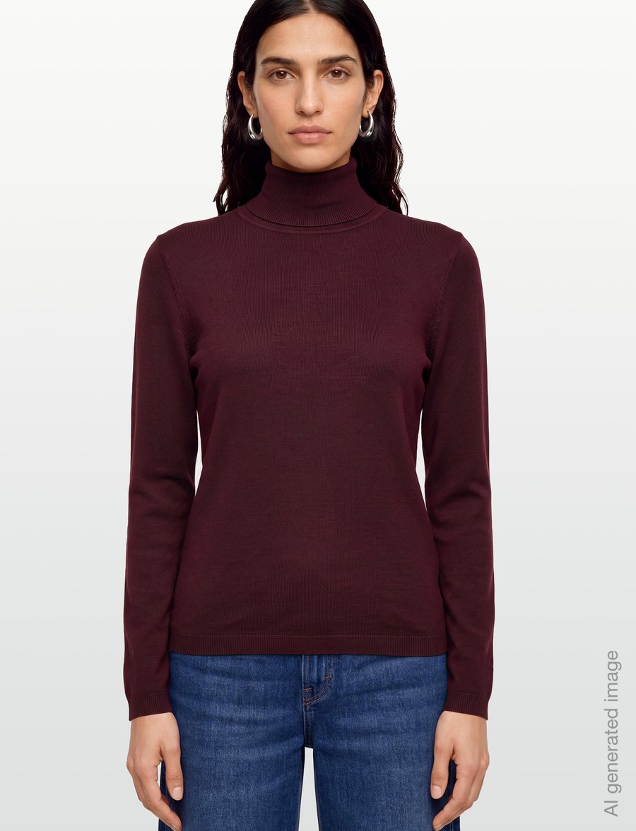 Soft Rebels - SRMarla Rollneck Knit - kõrge kaelusega kudumid - 365 vinyard wine - 3