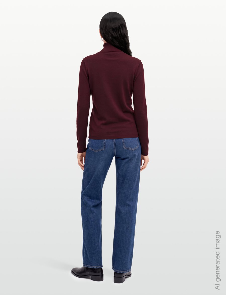 Soft Rebels - SRMarla Rollneck Knit - kõrge kaelusega kudumid - 365 vinyard wine - 4