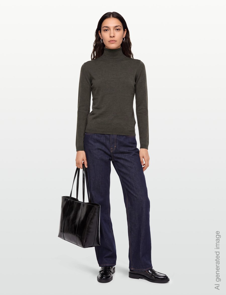 Soft Rebels - SRMarla Rollneck - rullekraver - 368 canteen melange - 0