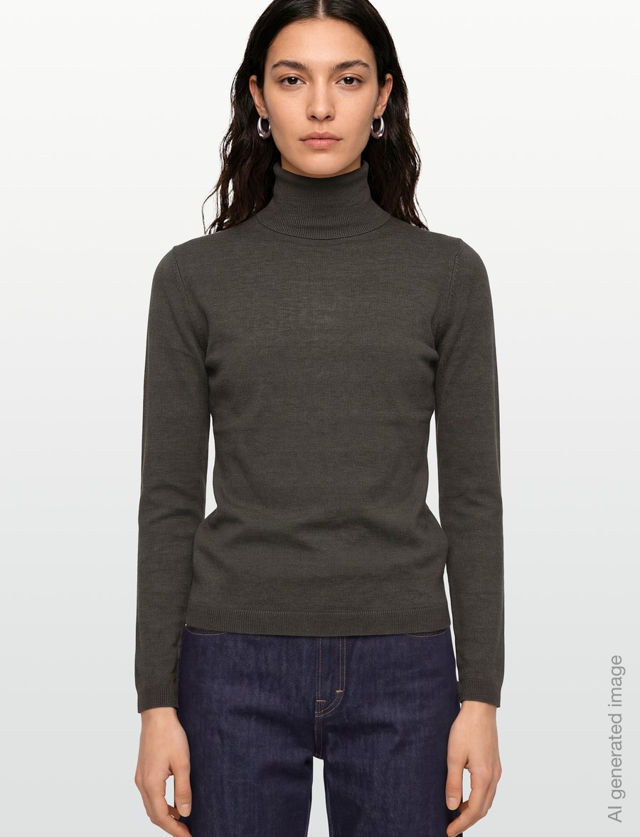 Soft Rebels - SRMarla Rollneck - rullekraver - 368 canteen melange - 3
