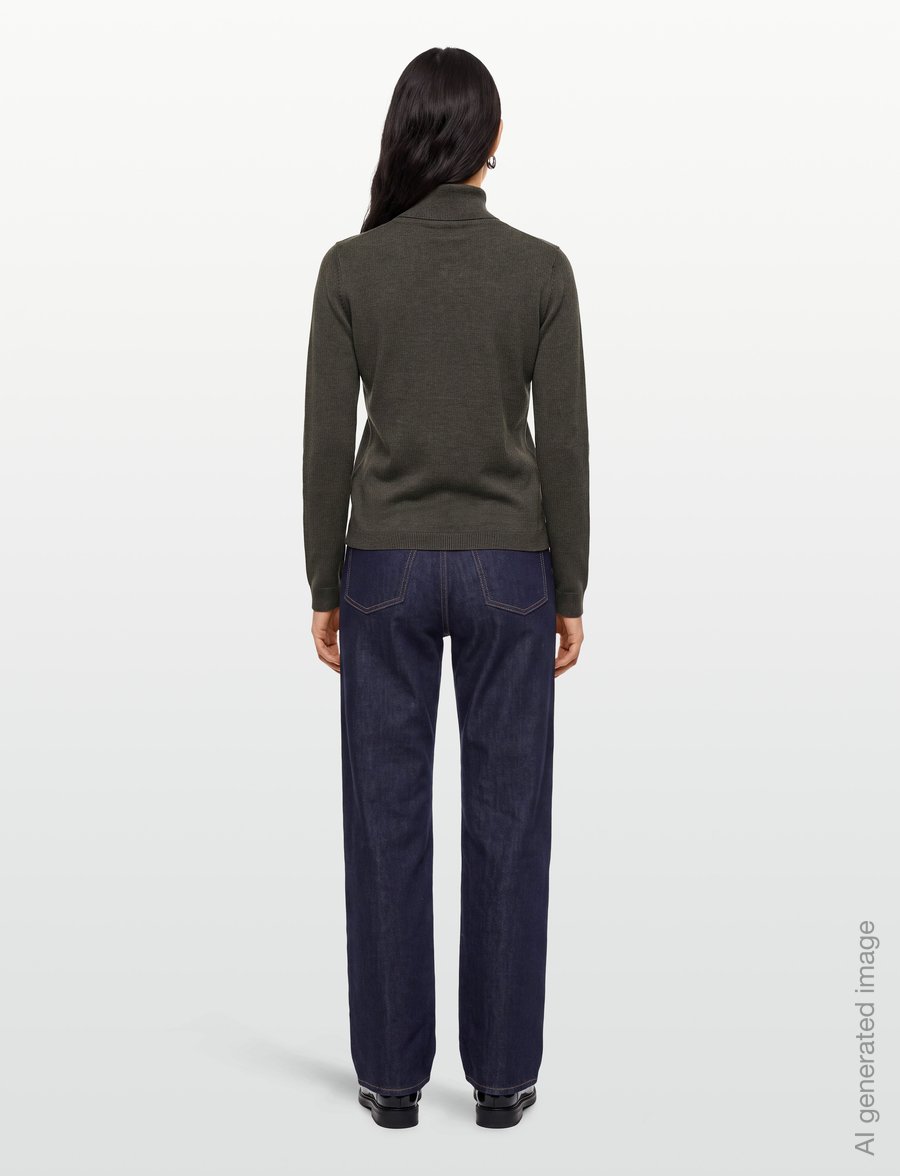 Soft Rebels - SRMarla Rollneck - rullekraver - 368 canteen melange - 4