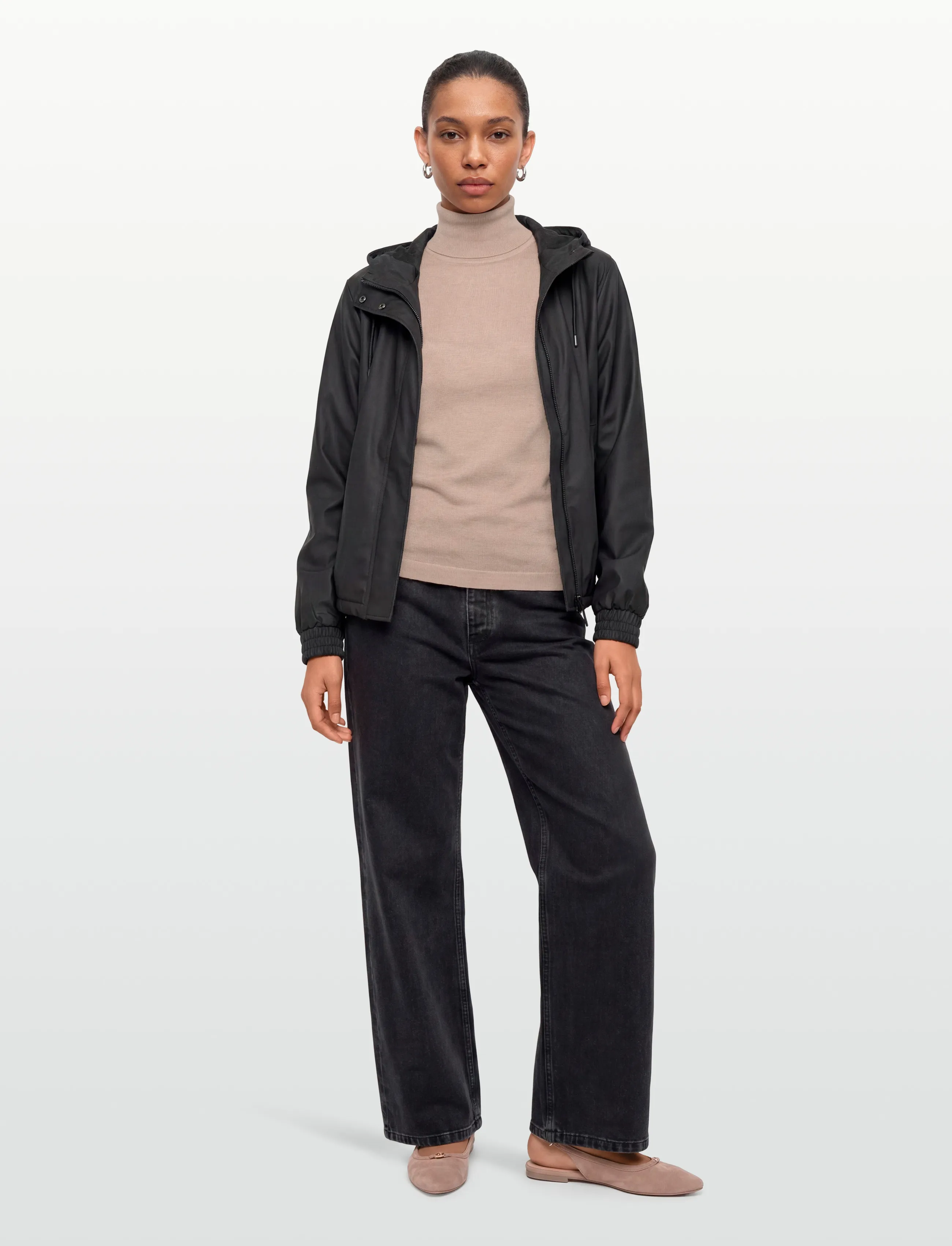 Soft Rebels Srmarla Rollneck Knit, L, Beige, Strik > Rullekrave, Dame