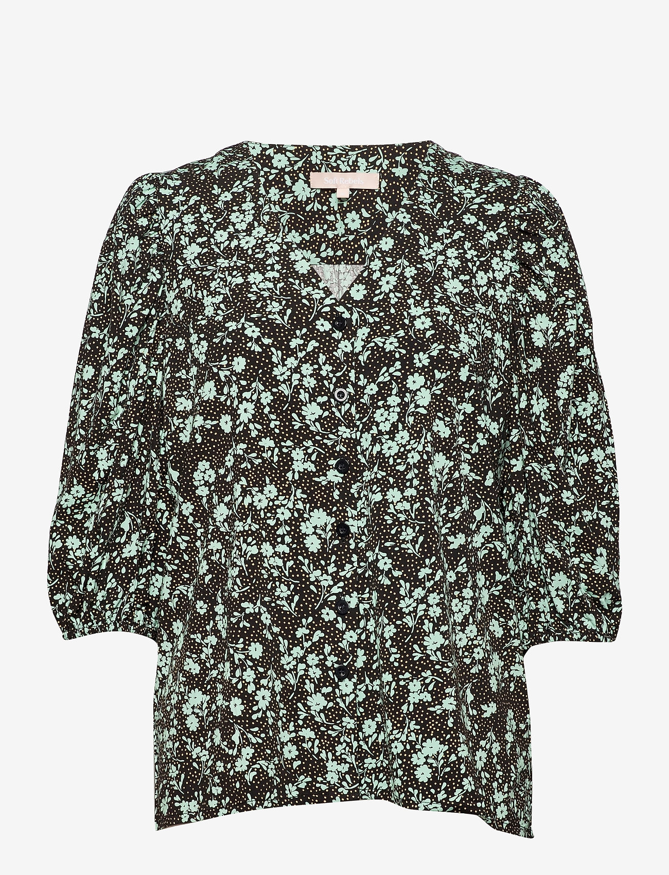 Soft Rebels - Nina 3/4 Top - nina print ocean wave - 0