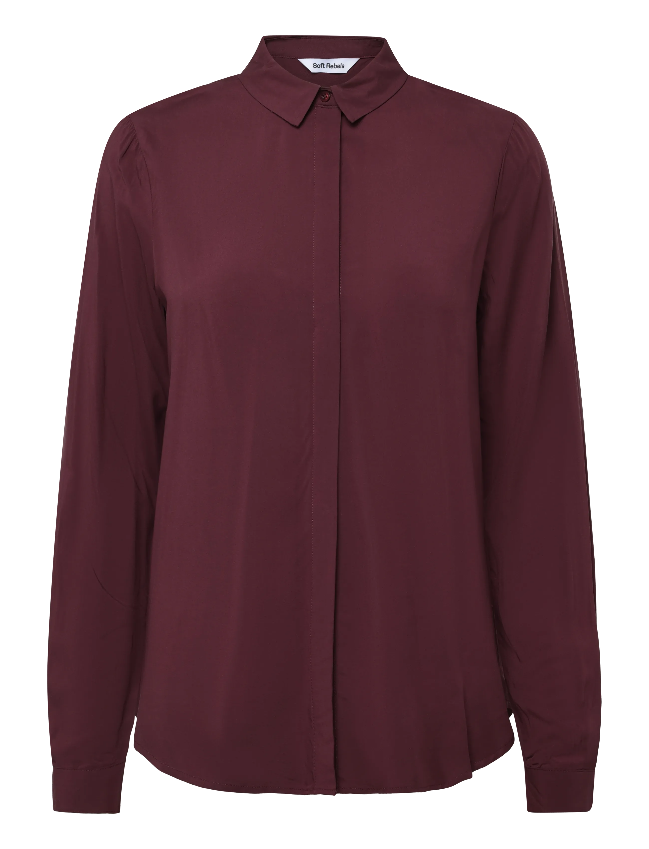 Soft Rebels - SRFreedom LS Shirt - pikkade varrukatega särgid - 365 vinyard wine - 1