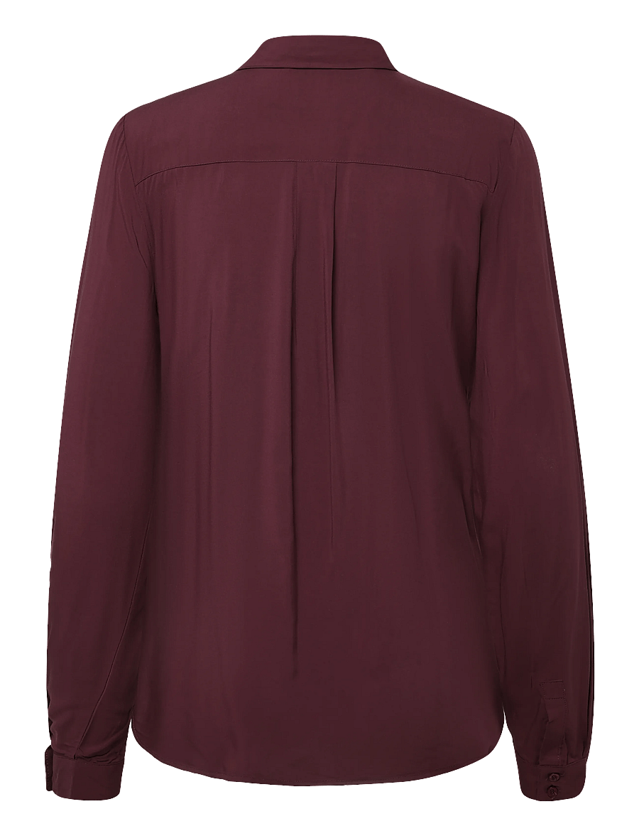 Soft Rebels - SRFreedom LS Shirt - langærmede skjorter - 365 vinyard wine - 2