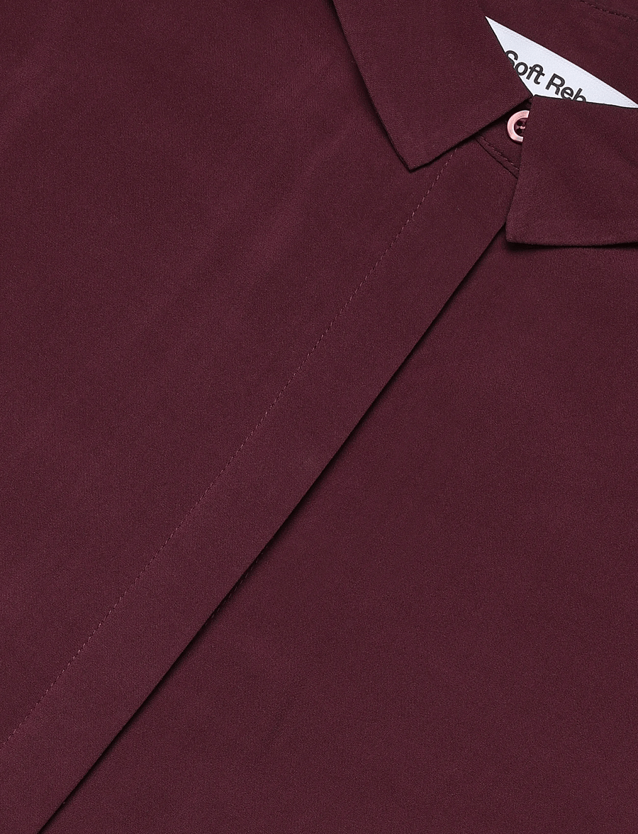 Soft Rebels - SRFreedom LS Shirt - langærmede skjorter - 365 vinyard wine - 5