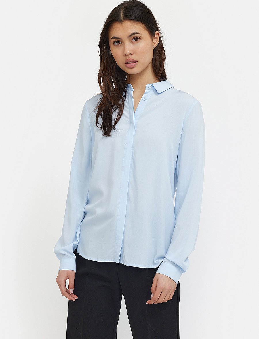 Soft Rebels - SRFreedom LS Shirt - långärmade skjortor - cashmere blue - 0