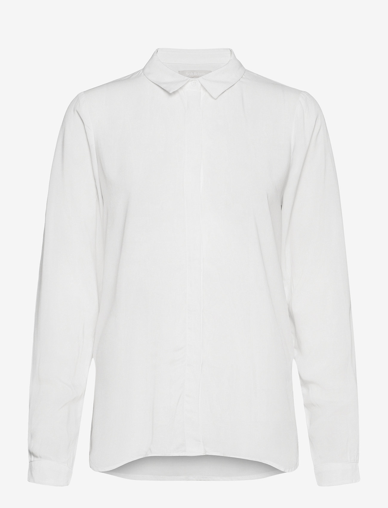 Soft Rebels - SRFreedom LS Shirt - langærmede skjorter - snow white / off white - 0
