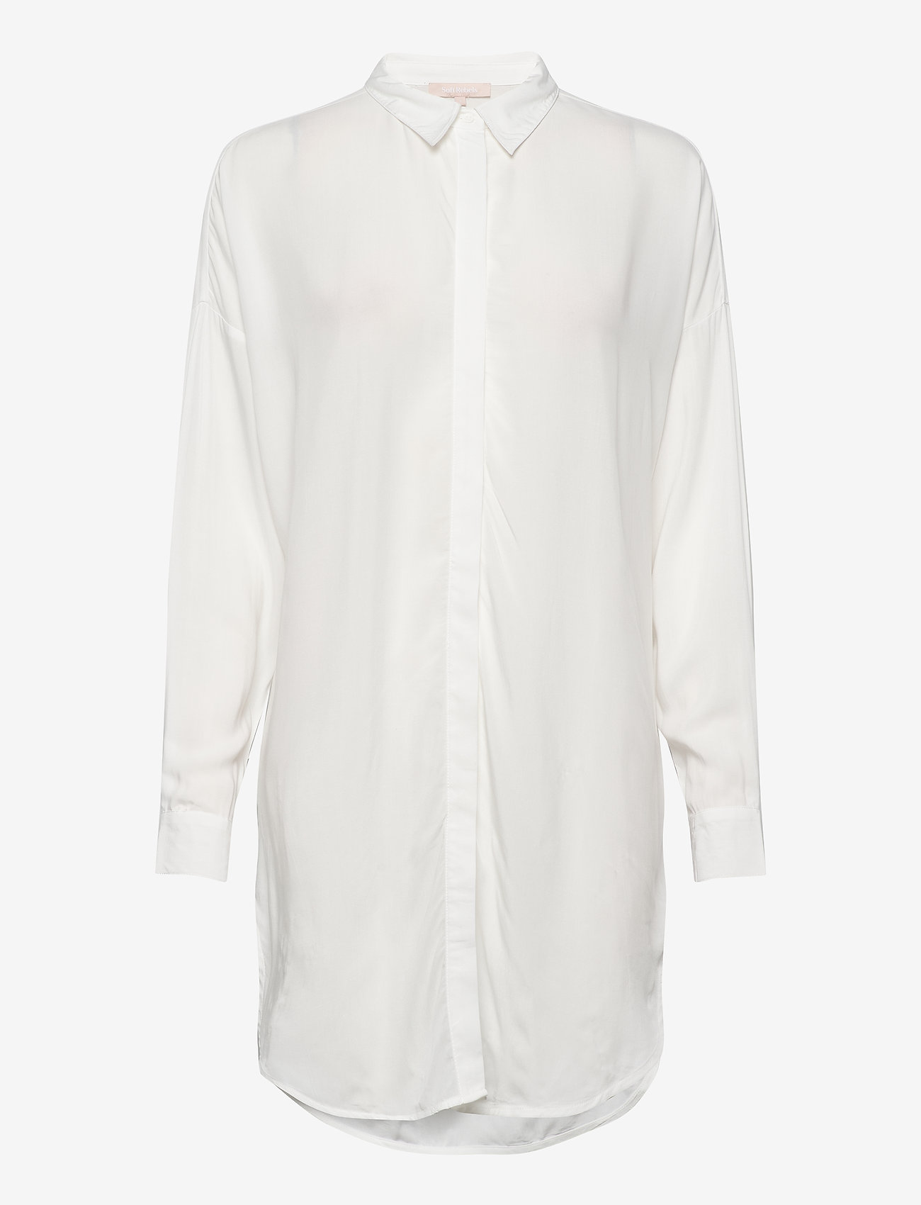 Soft Rebels - SRFreedom Long shirt - langærmede skjorter - snow white / off white - 1