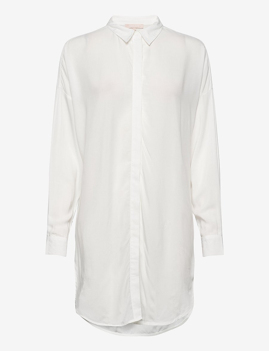 Soft Rebels - SRFreedom Long Shirt - langärmlige hemden - snow white / off white - 1